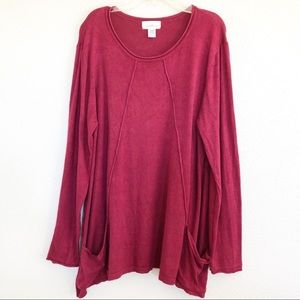 Jaclyn Smith Maroon Red Sweater Sz XL